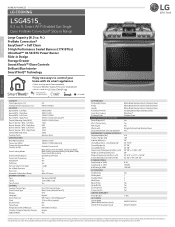 LG LSG4515ST Specification