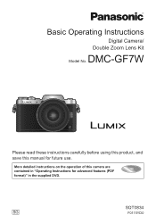 Panasonic DMC-GF7 Basic Owners Manual