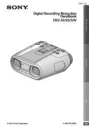 Sony DEV-50V Digital Recording Binoculars Handbook