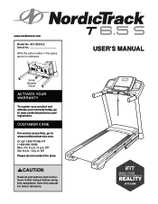 Free PDF manual download for the NordicTrack T 6.5 S Treadmill English