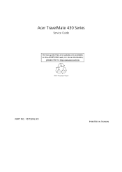 Acer TravelMate 430 TravelMate 430 Service Guide