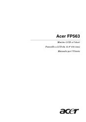 BenQ FP563 User Manual for the FP563 LCD Monitor
