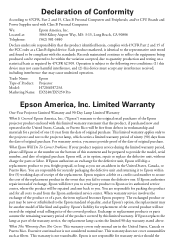 Epson EX5240 Warranty Statement