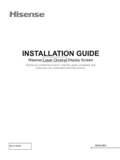 Hisense 100L9G-CINE100A Installation Guide