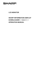 Sharp PN-B401 Downloader Manual