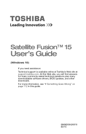 Toshiba Satellite L55W-C5358 Satellite/Satellite Pro L50W-C Series Windows 10 Users Guide
