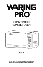 Waring TCO650 Instruction Booklet