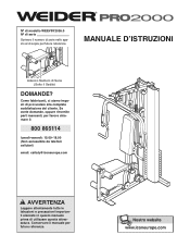 Weider Pro 2000 Italian Manual