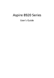 Acer Aspire 8920G Aspire 8920/8920G User's Guide - En