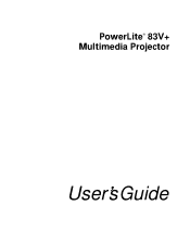 Epson PowerLite 83V User's Guide