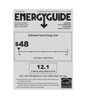 Frigidaire FHWW063WB1 Energy Guide