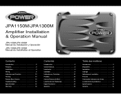 Jensen JPA1300M Operation Manual