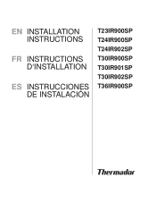 Thermador T30IR902SP Installation Instructions