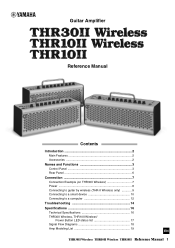 Yamaha THR30II THR30II Wireless THR10II Wireless THR10II Reference Manual