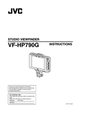JVC GY-HM750U VF-HP790G 8.4-inch Studio Viewfinder operation manual (20 pages)