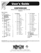 Tripp Lite PDU3VSR6L2130 Owner's Manual for SNMPWEBCARD 9332CE