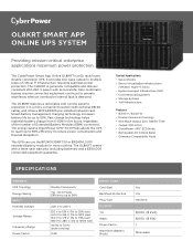 CyberPower OL8KRT Datasheet