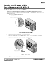 HP Server tc3100 hp server tc3100 internal-to-external SCSI cable kit instructions (English)