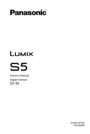 Panasonic LUMIX S5 DC-S5 Owners Manual