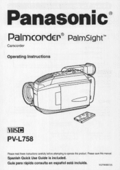 Panasonic PVL758 PVL758 User Guide