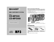 Sharp CD-MPS99 CD-MPS99 | CD-MPS900 Operation Manual