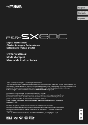 Yamaha PSR-SX600 PSR-SX600 Owners Manual