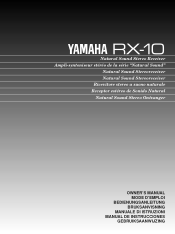 Yamaha RX-10 Owner's Manual