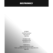 Beltronics Vector 945 Owner's Manual