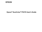 Epson SureColor P5370 Standard Edition Users Guide