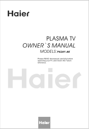 Haier P42A1-AK User Manual