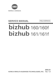 Konica Minolta bizhub 160 Service Manual