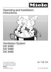 Miele DA 3490 Operating and Installation manual