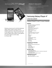 Samsung YP-G1CWY/XAA Brochure