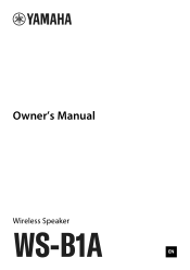 Yamaha WS-B1A WS-B1A Owners Manual