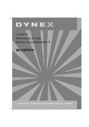 Dynex DX-LCDTV19 User Manual (English)