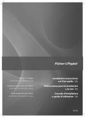 Fisher and Paykel HC36DTXB1 HC36DTXB1 User Guide & Installation Instructions (English, French, Spanish)