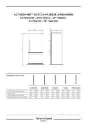 Fisher and Paykel RF175WDRUX1 FAP INSTALLATION SHEET RF175 REFRIGERATION (English)