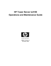 HP Tc4100 hp server tc4100 operation and maintenance guide (English, 2.1)