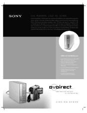 Sony VRD-VC10 Marketing Specifications