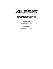 Alesis Harmony 61 Pro Harmony 61 Pro User Guide