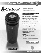 Cobra Cobra AirWave 360 Cobra AirWave 360 Features & Specs