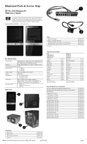 HP Pro 3125 Illustrated Parts and Service Map - HP Pro 3125 Minitower PC