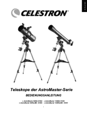 Celestron AstroMaster 90EQ Telescope AstroMaster 90EQ and 130EQ Manual (German)