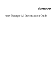Lenovo ThinkPad R51e Away Manager Customization Guide