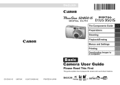 Canon PowerShot SD850 IS PowerShot SD850 IS / DIGITAL IXUS 950 IS Camera User Guide Basic