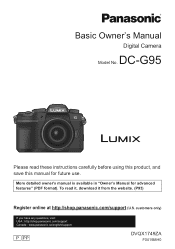 Panasonic LUMIX G95 Basic Operating Manual