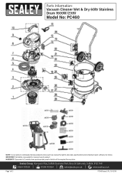 Sealey PC460 Parts Diagram