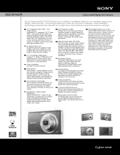 Sony DSC-W190/R Marketing Specifications (Red Model)