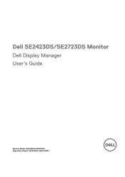 Dell SE2423DS Monitor Display Manager Users Guide