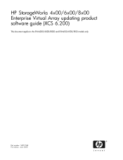 HP EVA4000/6000/8000 HP StorageWorks 4x00/6x00/8x00 Enterprise Virtual Array updating product software guide (XCS 6.200) (5697-7958, February 2009)